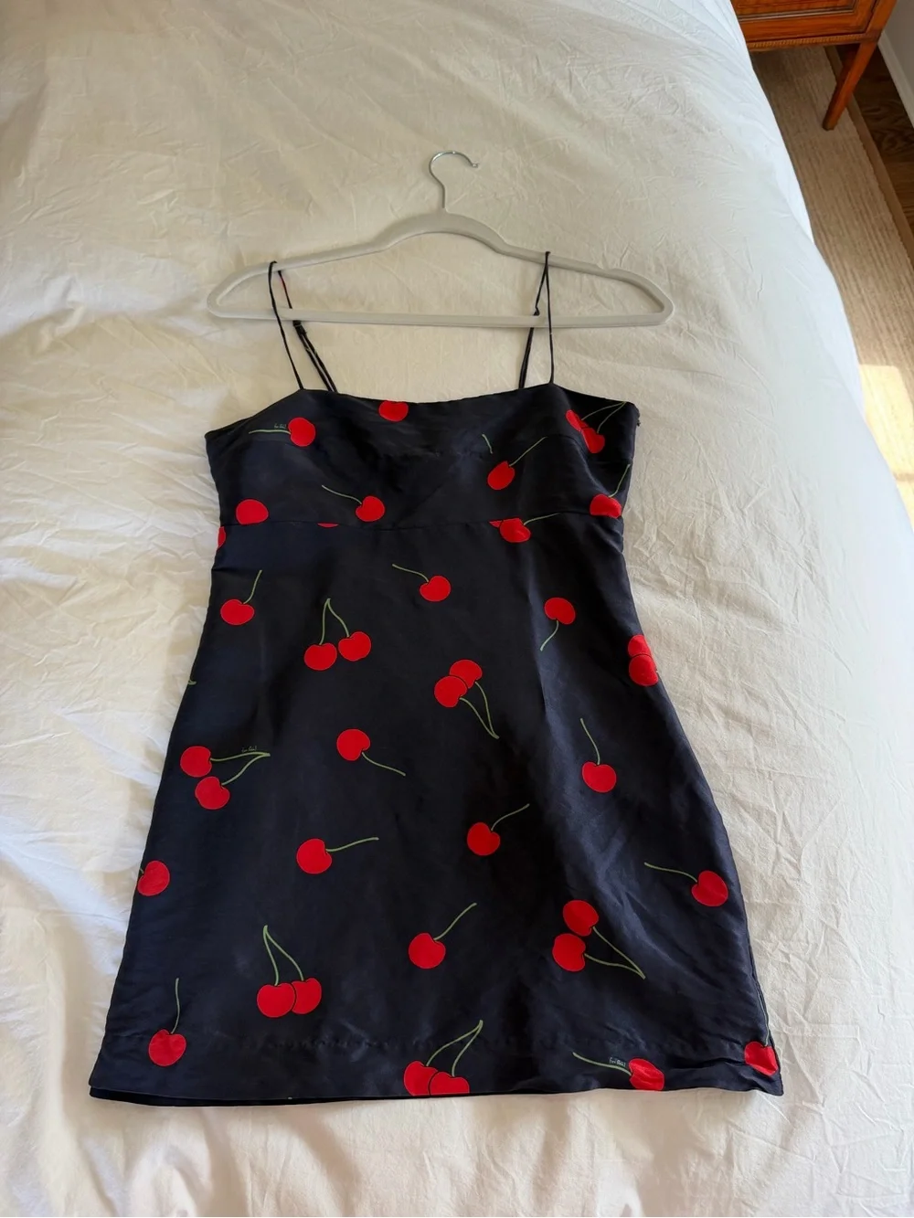 Réalisation Par Navy Cherry Print Mini Dress - Picture 3 of 5